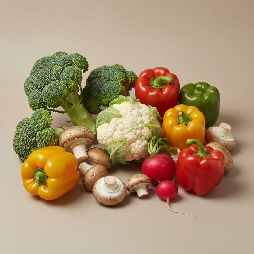 Various low-energy vegetables